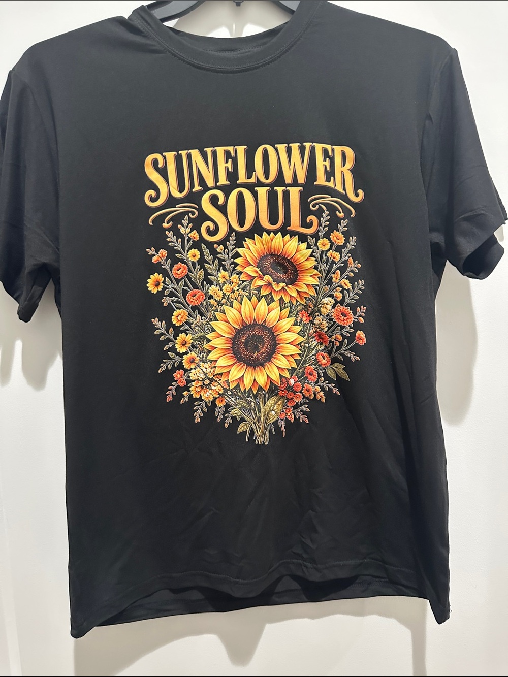 Sunflower Soul Double Sided Graphic Tee - Black